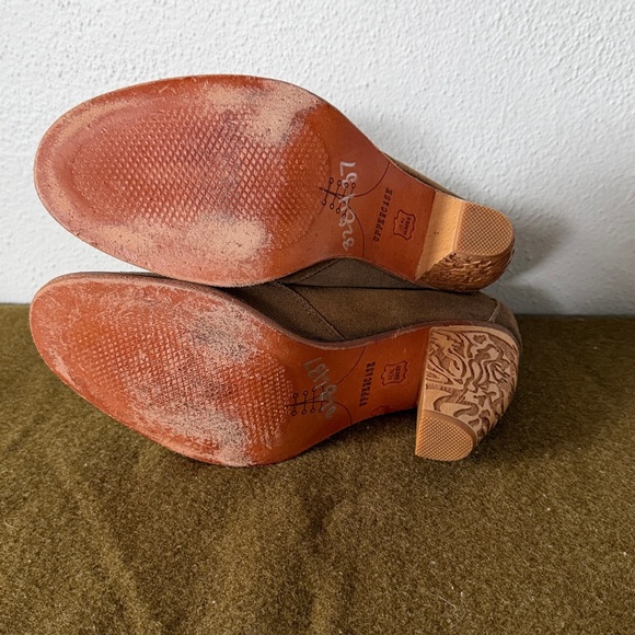 Uppercase Free People Sylvia Brown Fringe Carved Heel Booties Size 7 - Picture 4 of 5